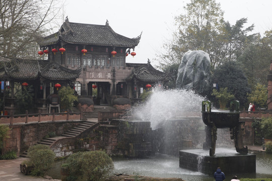黄龙溪水景观