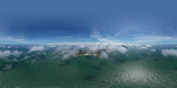 航拍北洛秘境海滩云上图360