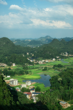 桂林诸葛村夏日田园风光