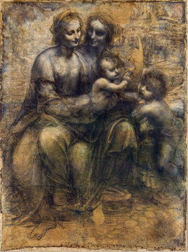 达芬奇圣母子与圣安妮施洗者圣约翰
