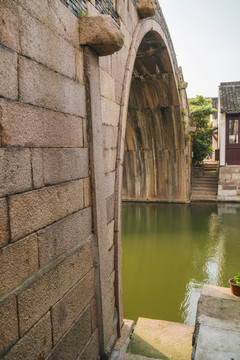 中国浙江湖州南浔古镇古建筑桥梁