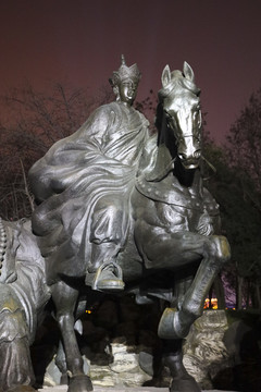 唐僧骑马雕塑