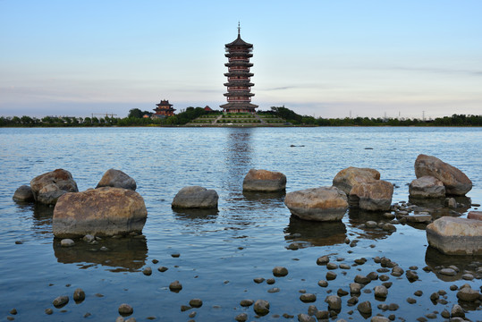 胶州少海湿地公园万佛塔