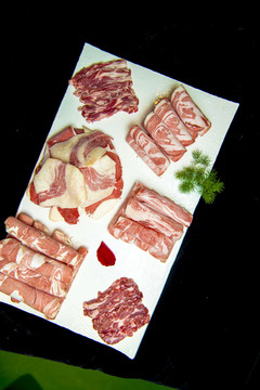 火锅食材肉类拼盘