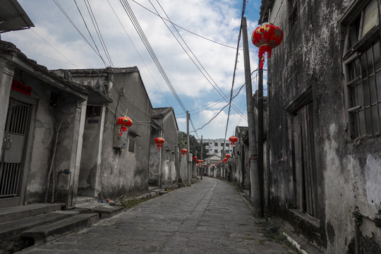 古镇老街石板路