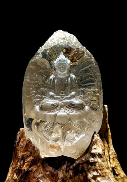 水晶雕刻佛像