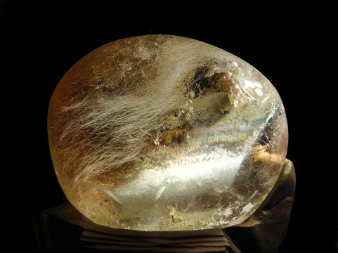 天然水晶伴生矿原石摆件