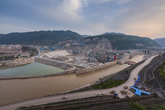 宜宾建设中的金沙江向家坝水电站