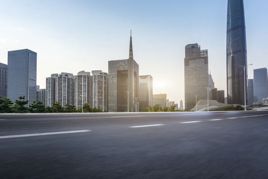 高速公路和建筑景观