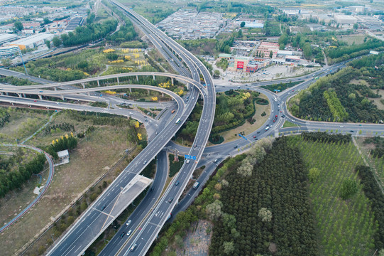 航拍北京怀柔环岛高速公路