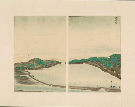 谷文晁古代日本山水画和田村