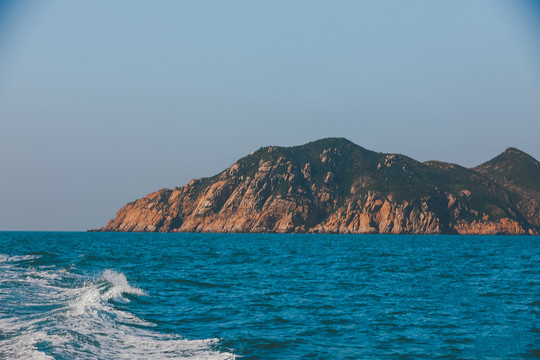 桂山岛景色和海钓运动