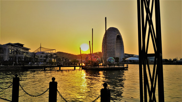 太湖落日