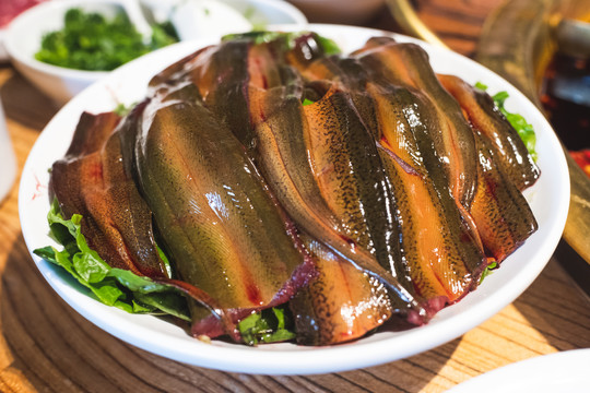 火锅菜品之鳝鱼片