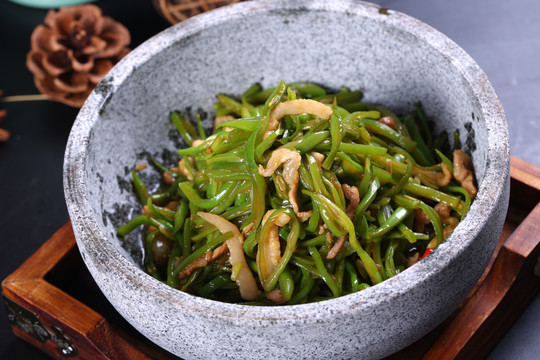 石锅四季豆