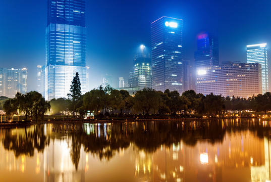 上海绿地公园夜景