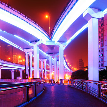 上海延安路高架桥夜景
