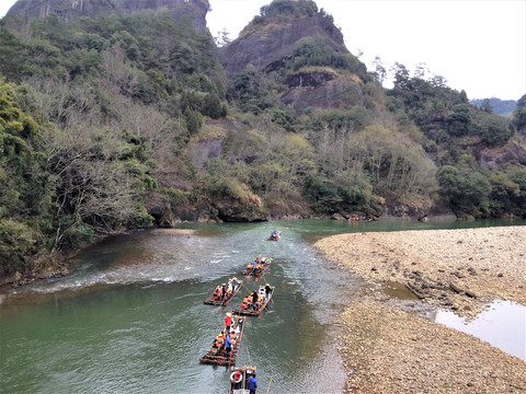 武夷山竹筏漂流