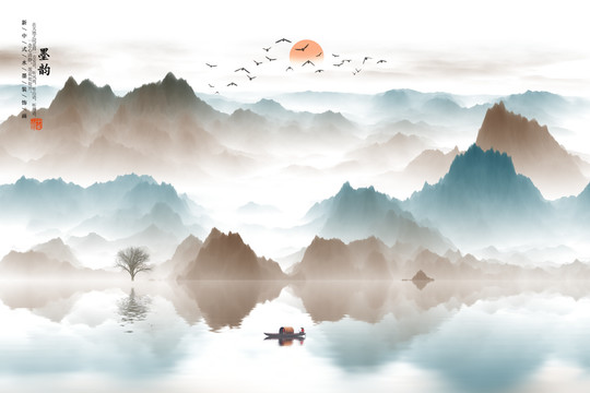 新中式山水画