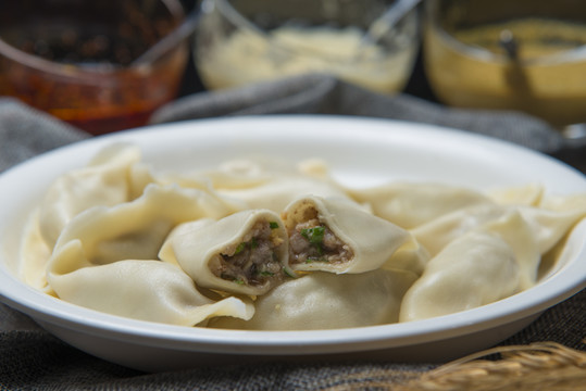 手工水饺特写