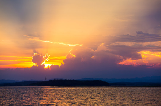 观音岛夕阳