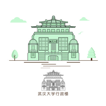 武汉大学行政楼插图