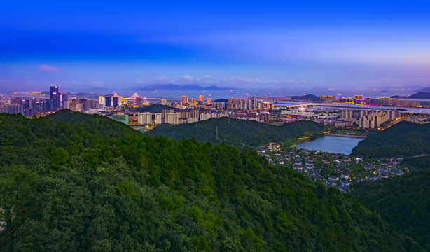 浙江舟山临城新区夜景