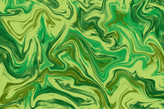 绿色抽象画