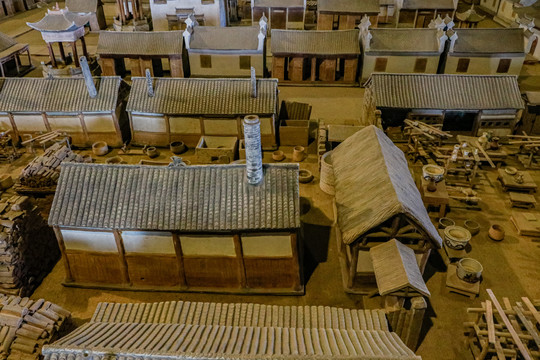 瓷器官窑制作场所模型