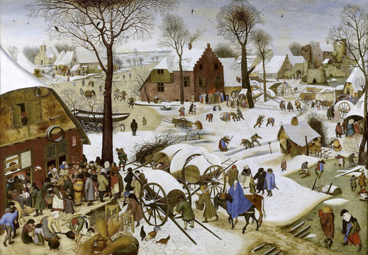 彼得·勃鲁盖尔农村雪景油画