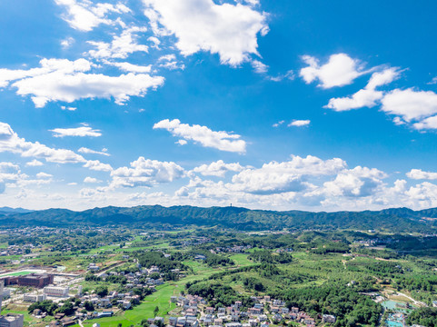 航拍乡村田园风光