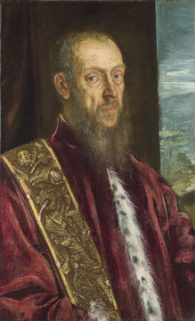 丁托列托文森佐莫罗西尼的肖像