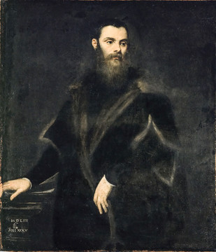 丁托列托黑衣贵族人物肖像