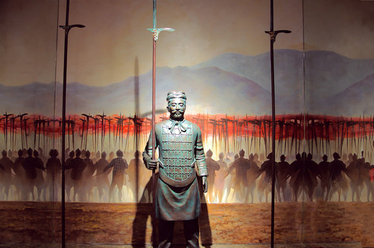 古代兵士雕像