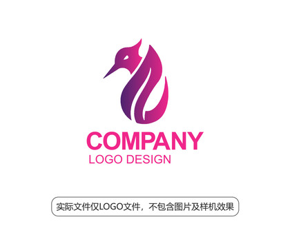 紫色啄木鸟飘逸logo