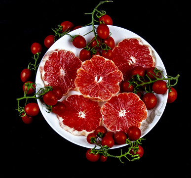 高清水果红心柚子