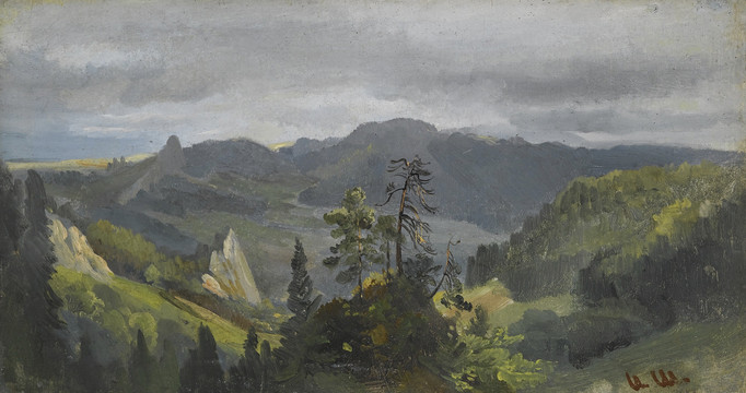 伊凡·伊凡诺维奇·希施金松树林风景油画