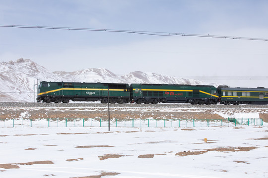 西藏唐古拉山青藏铁路