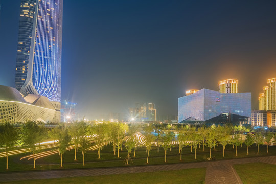 中国南京河西城市建筑和休闲广场