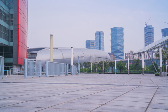 中国南京奥体中心建筑和广场