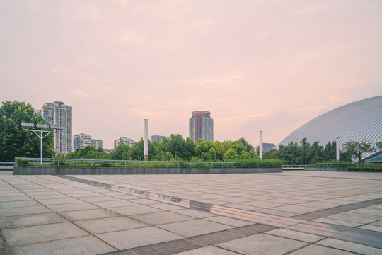 中国南京奥体中心建筑和广场