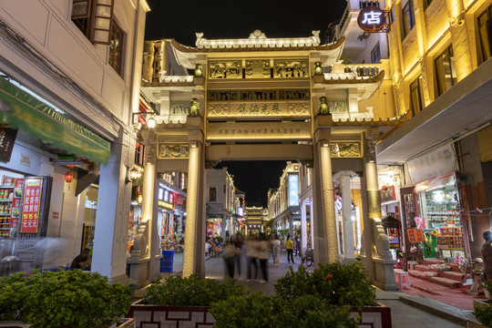 潮州古城步行街夜景