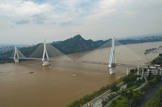夷陵长江大桥航拍