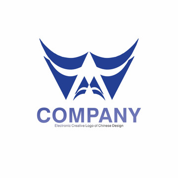 原创WA字母公司logo标志
