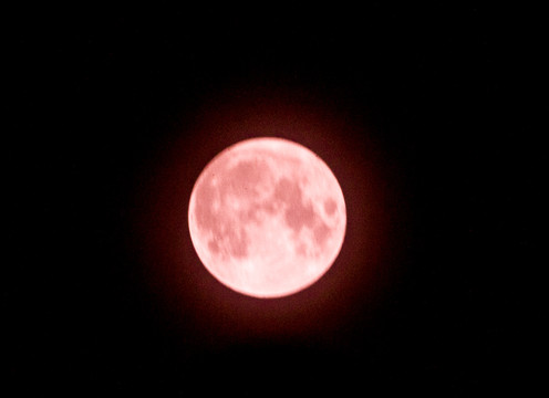圆月圆月亮红月亮高清图片