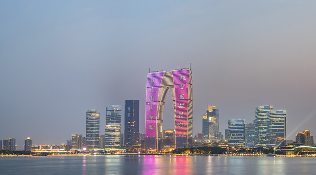 苏州金鸡湖夜景