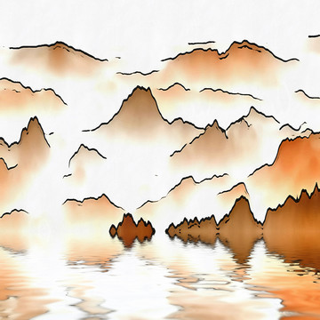 山水抽象画