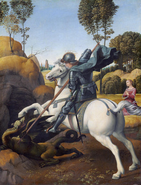 拉斐尔·圣齐奥战士油画