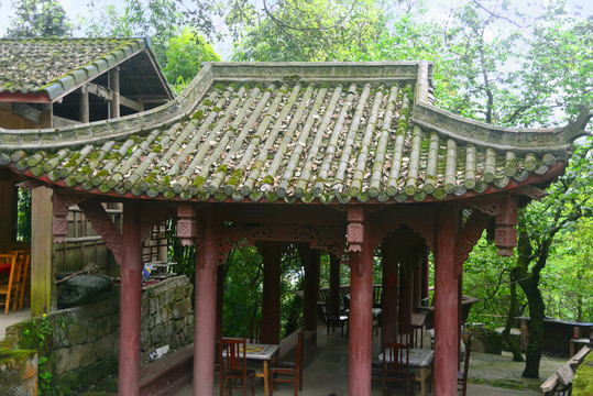彭州丹景山中式建筑