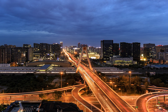 天府立交夜景